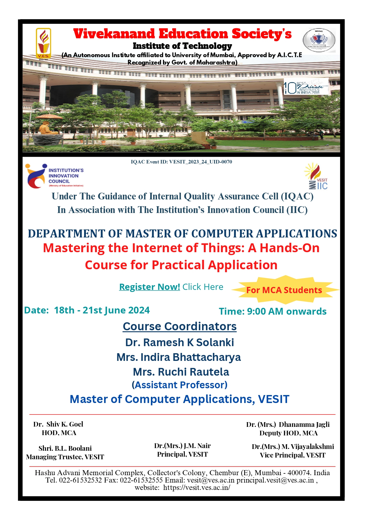 Mastering the Internet of Things: A Hands-On Course for Practical Application